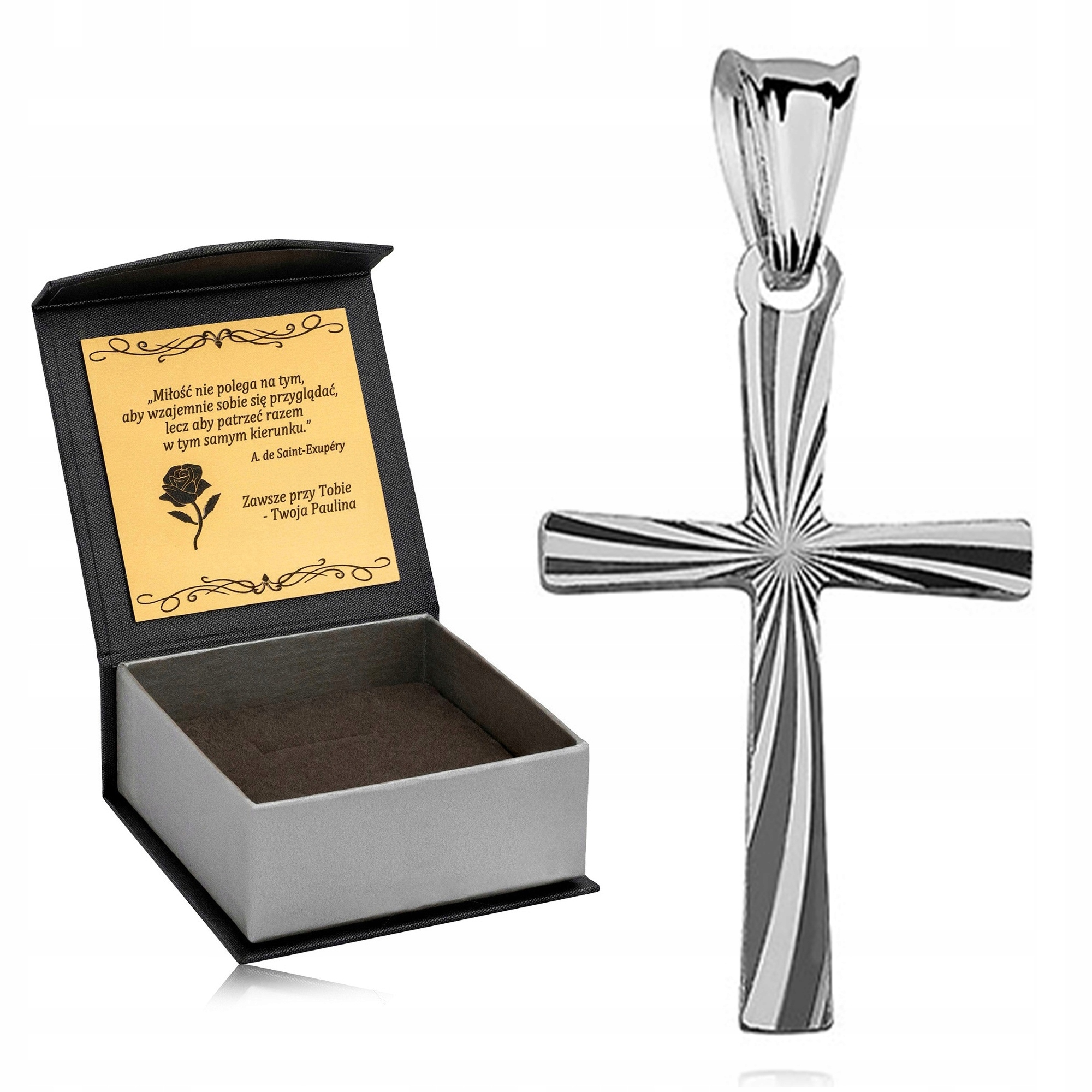 Krásný Pánský Stříbrný Diamantový Kříž Ryzost 925 Rhodiovaný Křížek Pro Něj