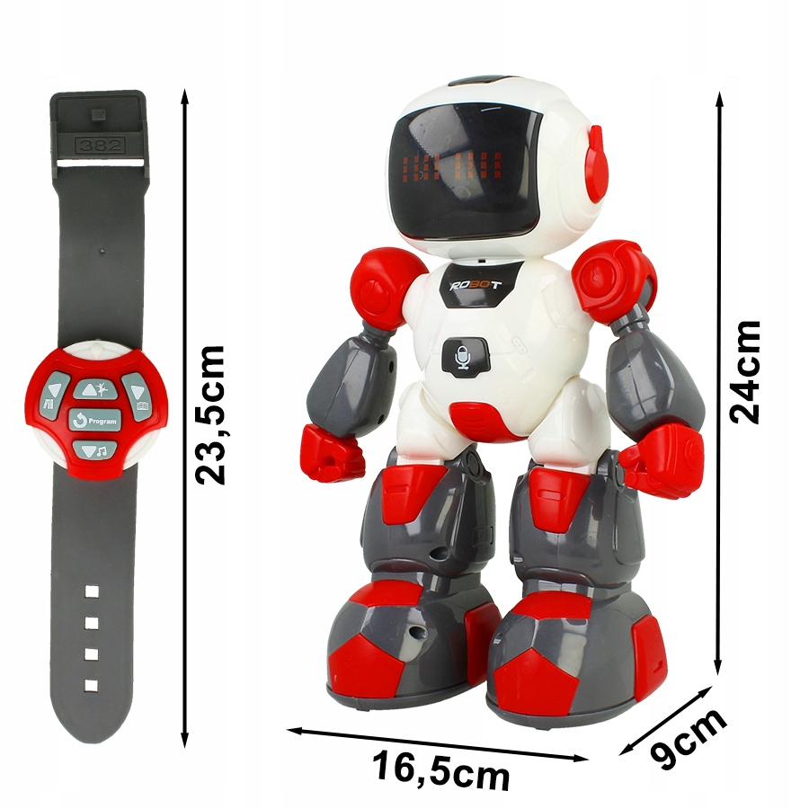 ZDZDALNIE STEROWANY ROBOT NA PILOTA RC DŹWIĘK ŚWIATŁA NAGRYWANIE INTERAKTYW Rodzaj do programowania i kodowania