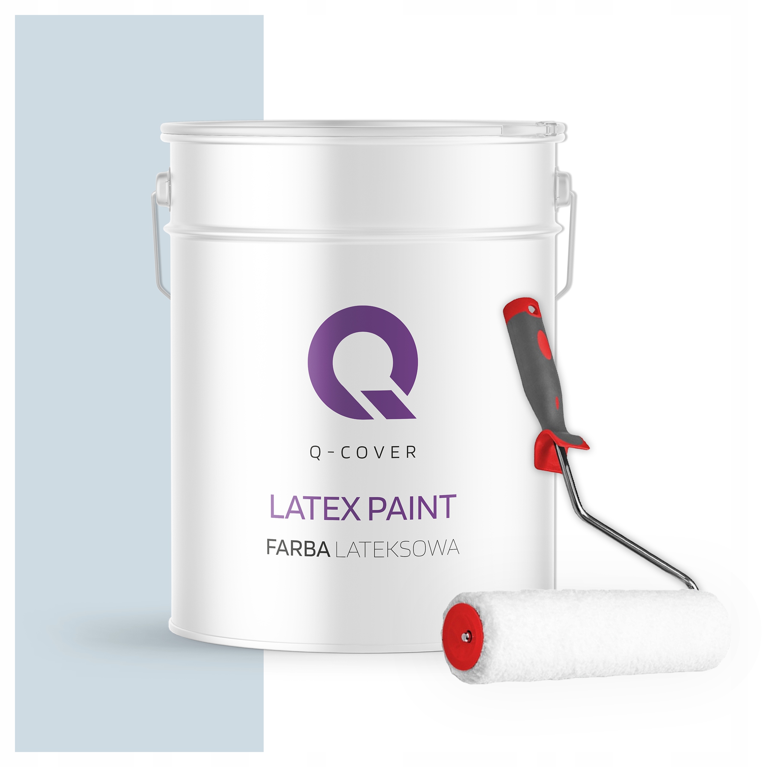 Latexová farba na steny stropov Hlboká matná 10L Šedá Platina Jasná valček