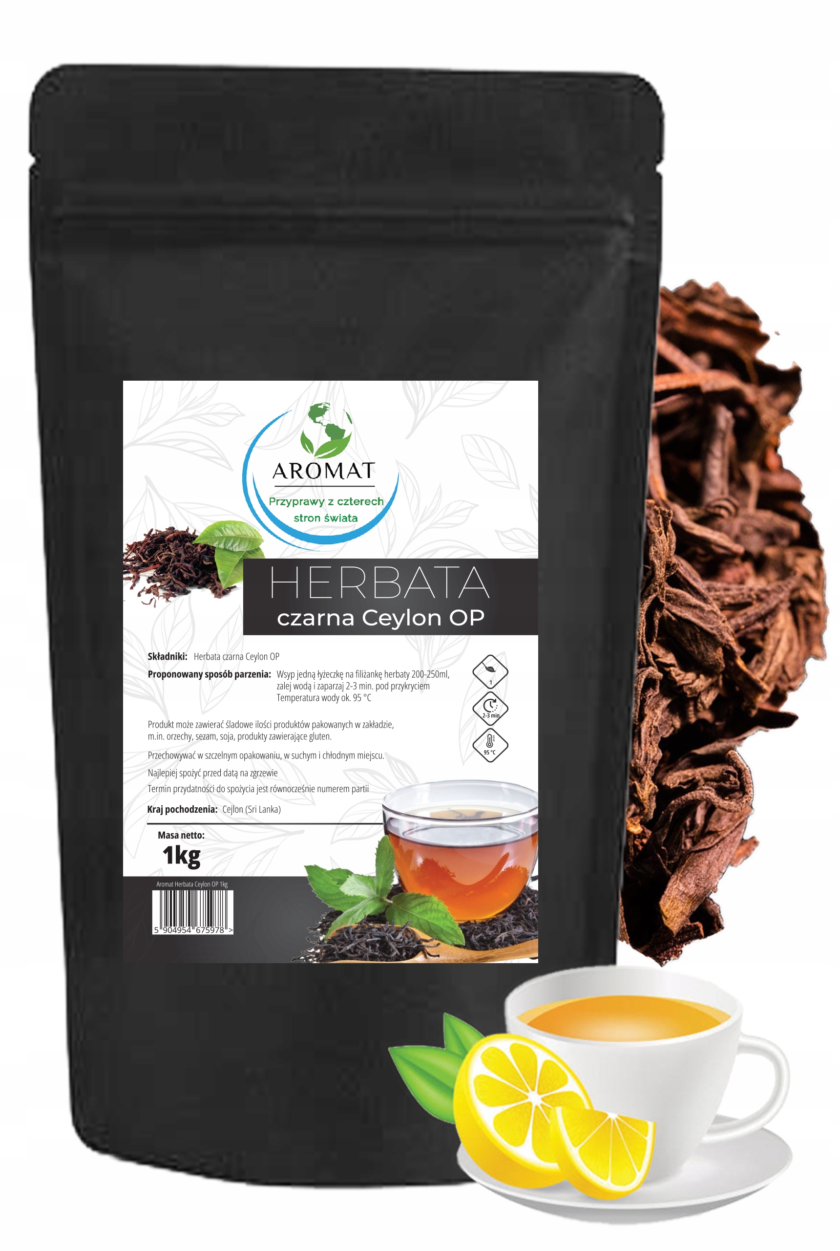 Levně Cejlonský Černý Čaj Op 1000G Listový Cejlonský 1KG