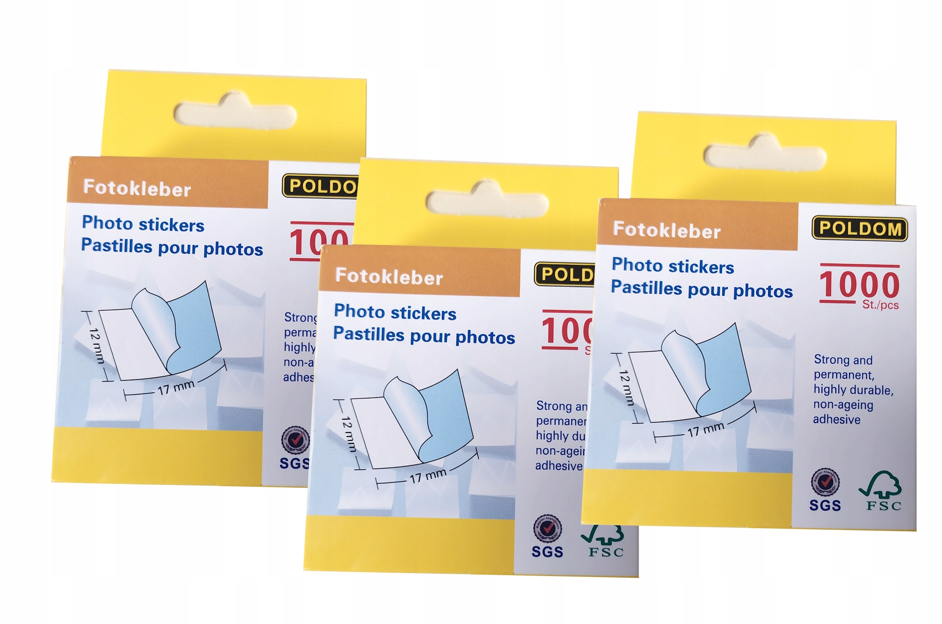 Przylepce do zdjęć dwustronne 1000 sztuk