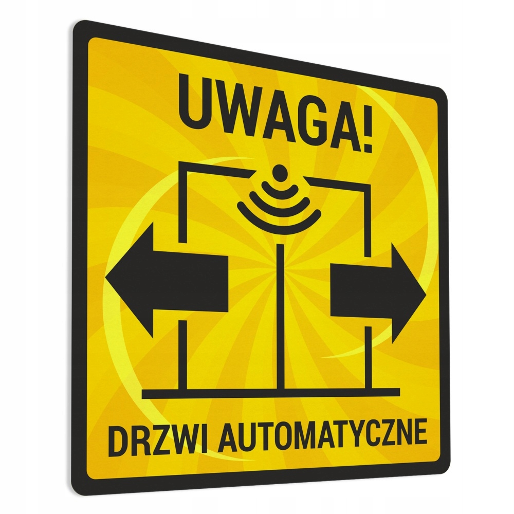 

Naklejka Uwaga Drzwi Automatyczne 10x10