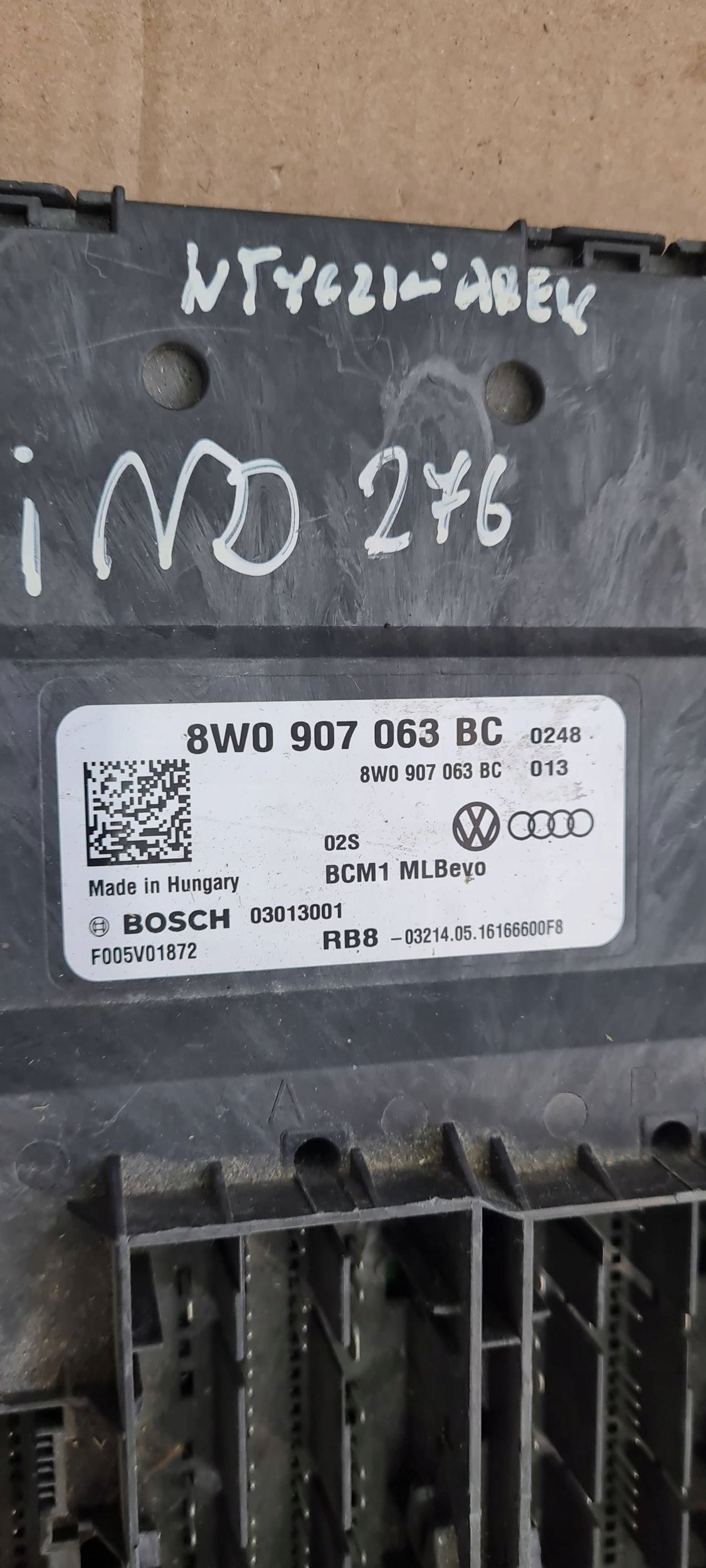 A4 B9 8W module control unit KOMFORTU BCM 8W0907063BC A5 8W