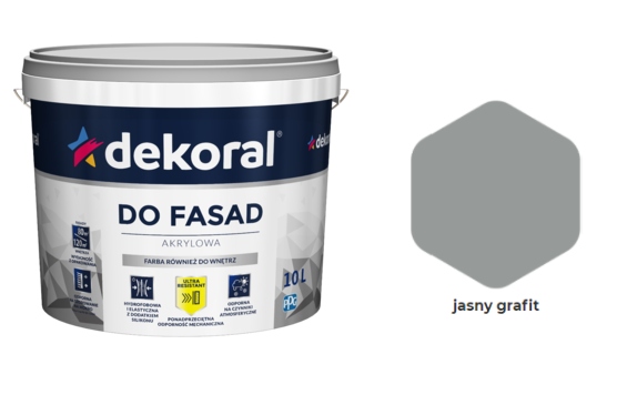 

Farba Fasadowa Dekoral Polinit Jasny Grafit 1L