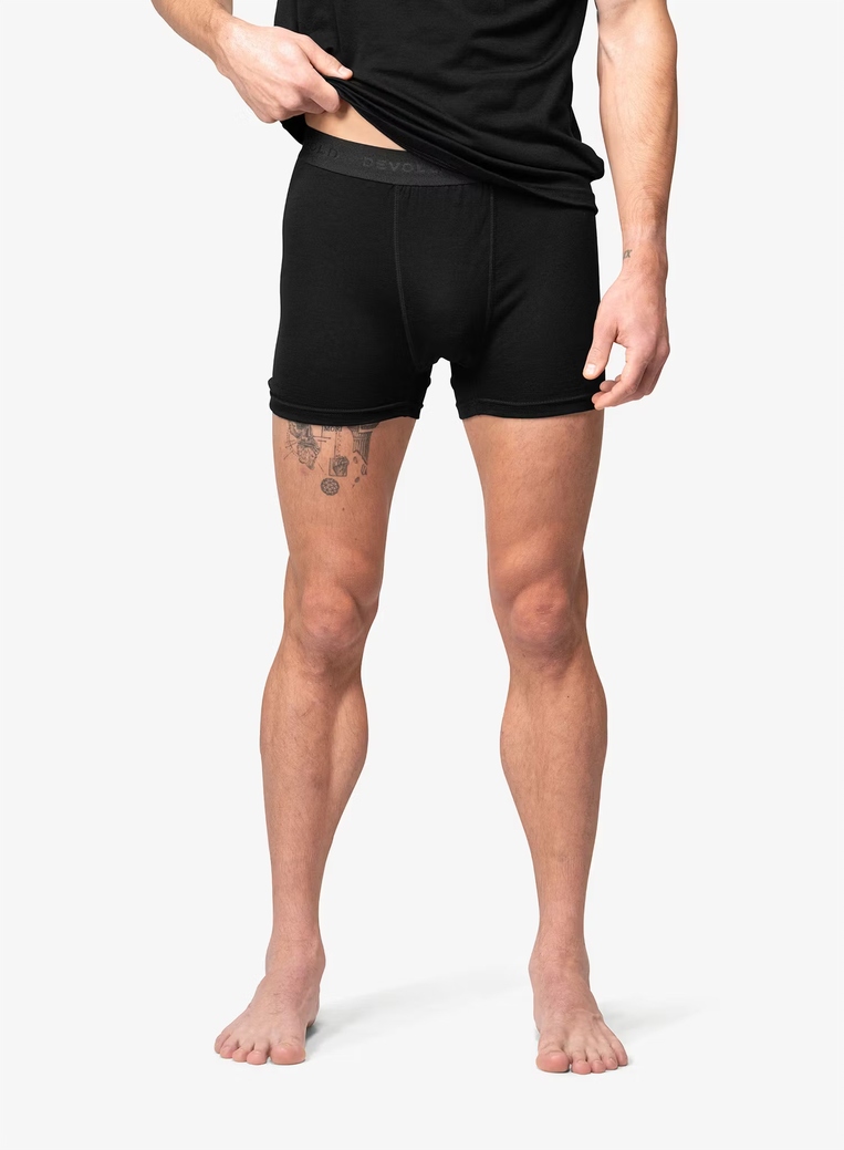 Bokserki Męskie Termoaktywne Devold Breeze Merino 150 Boxer Black XL