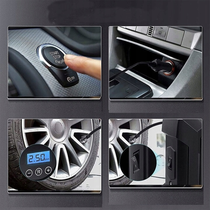 KOMPRESOR SAMOCHODOWY POMPKA SPRĘŻARKA 12V LED LCD Marka Kopier