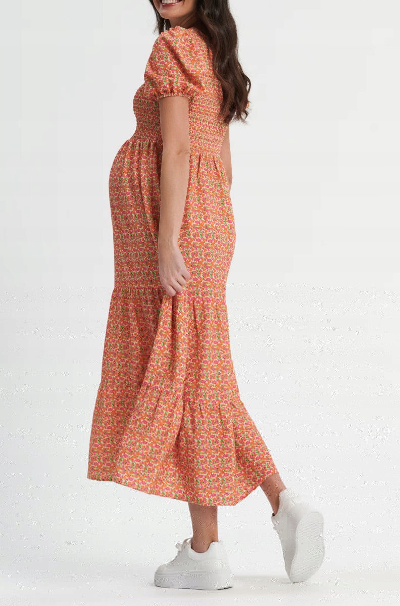 Extra Šaty s dlouhými květy XXL