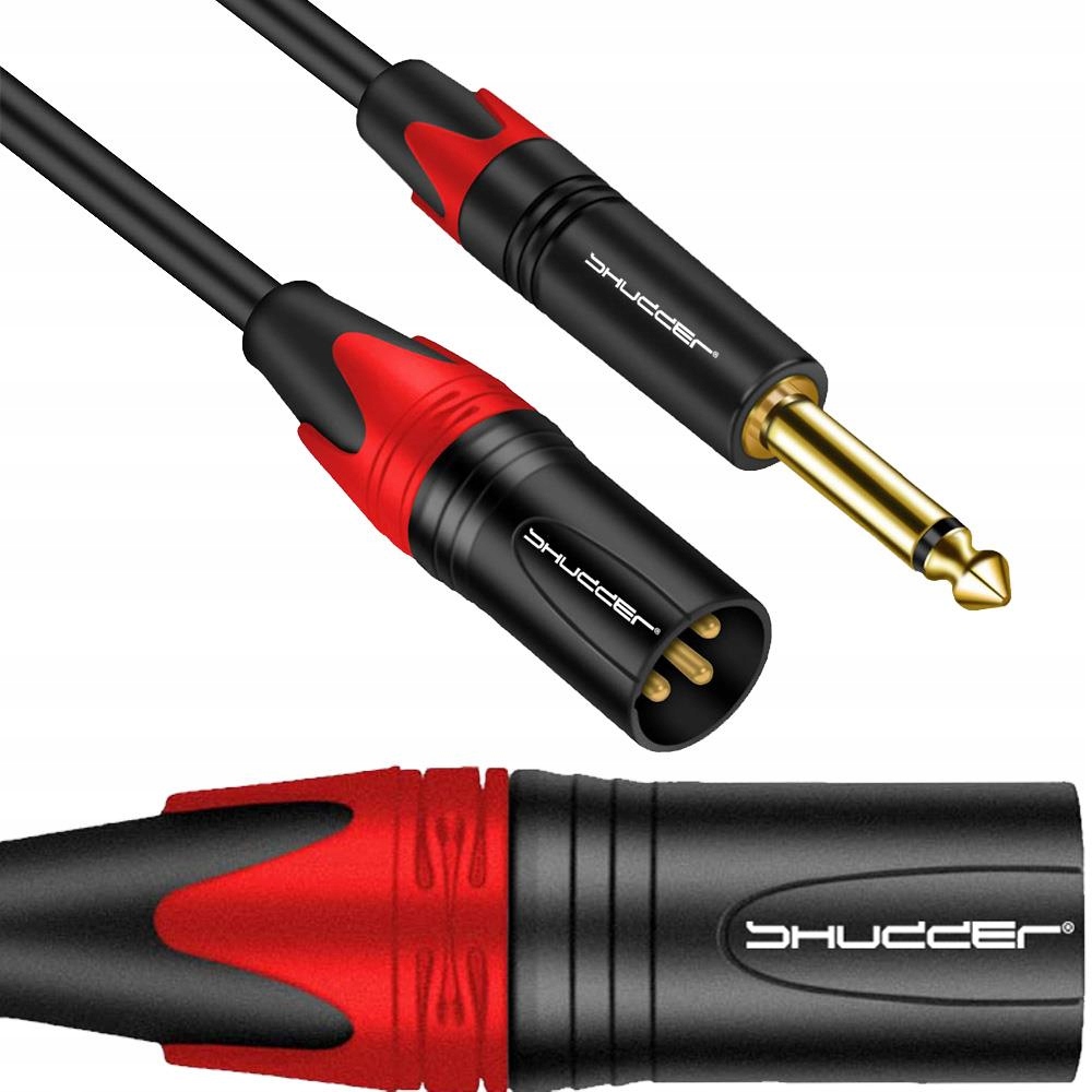 Kabel 6.3 mm mono jack konektor Xlr 10 m Shudder Premium Bavlna