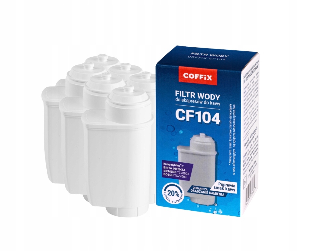 Filtrační vložka Coffix CF104 Bosch Siemens VeroCafe Eq Brita Intenza 6 Ks