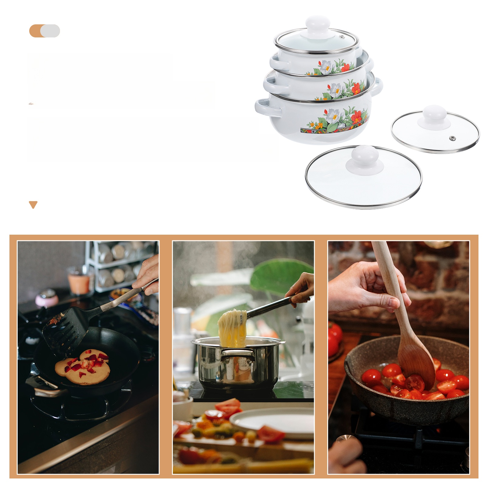 3 SZT. EMALIOWANY NACZYŃ DO ZUPY DLA GOSPODARSTWA DOMOWEGO Kod producenta 202407