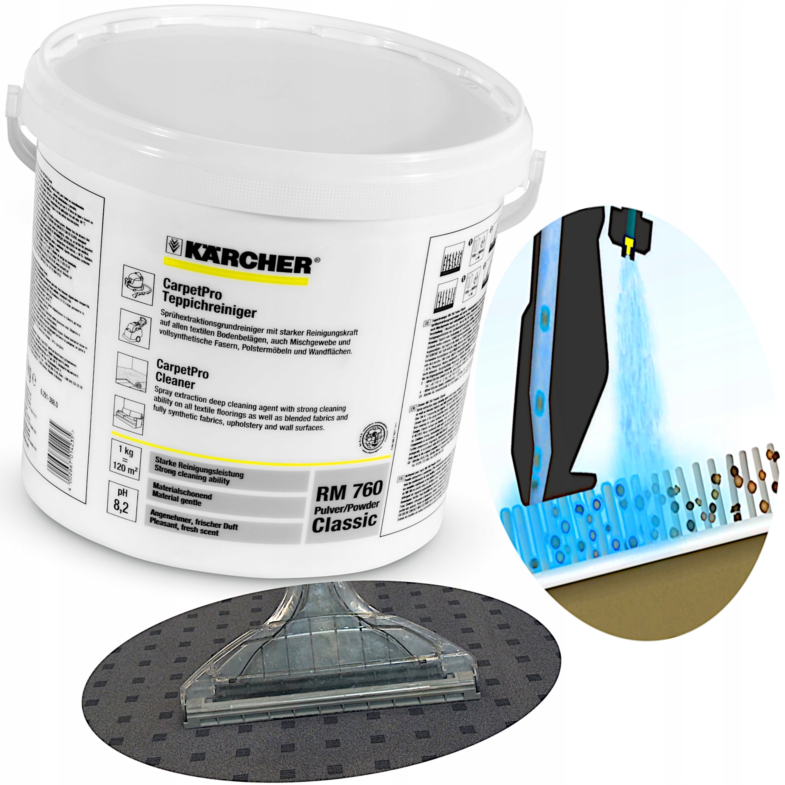 Środek czyszczący Kärcher Rm 760 proszek do dywanów wykładzin tapicerki