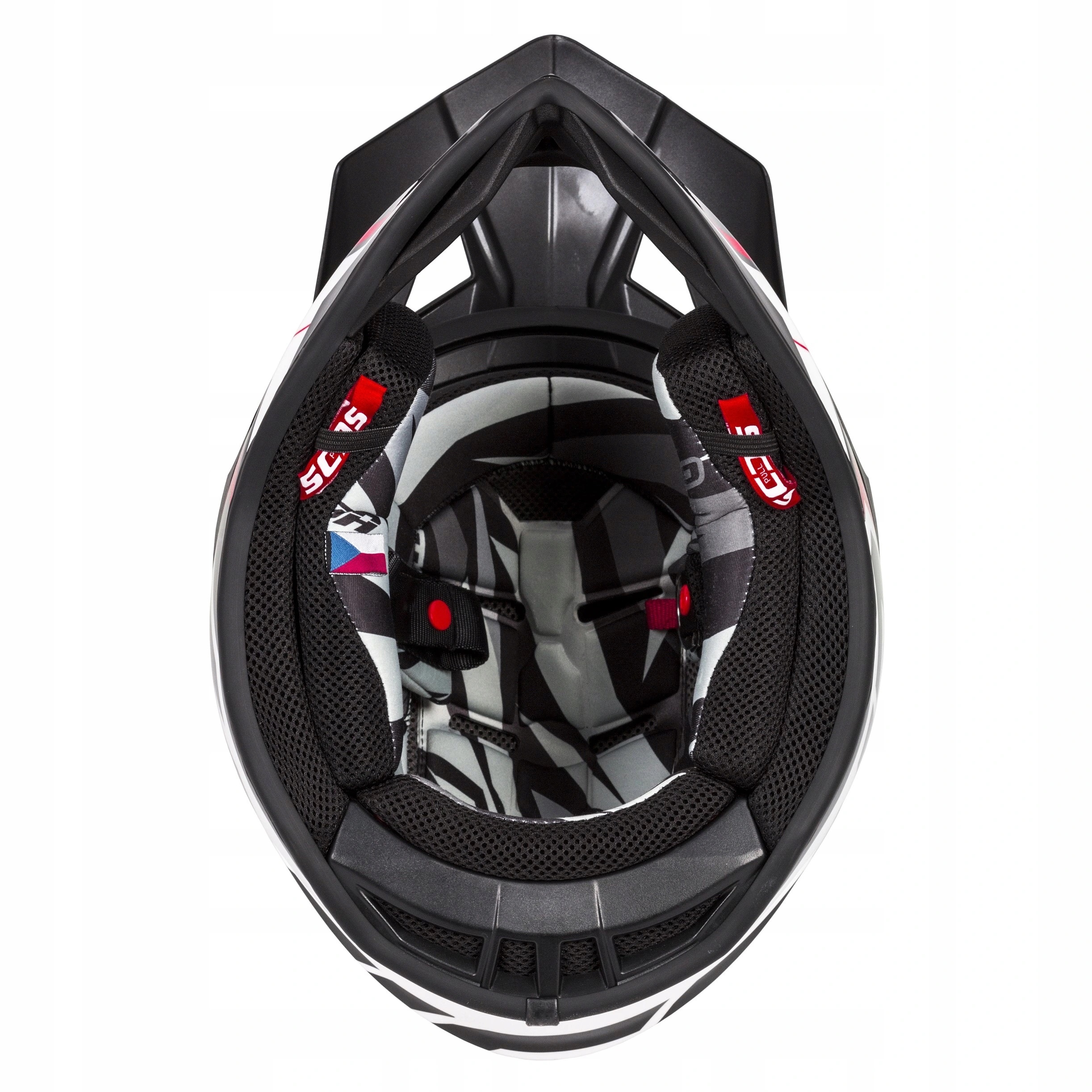 KASK NA CROSS CASSIDA Z WŁÓKNA SZKLANE PRO/CONTRA Cechy wizjera wzmocniona odporność na zarysowania