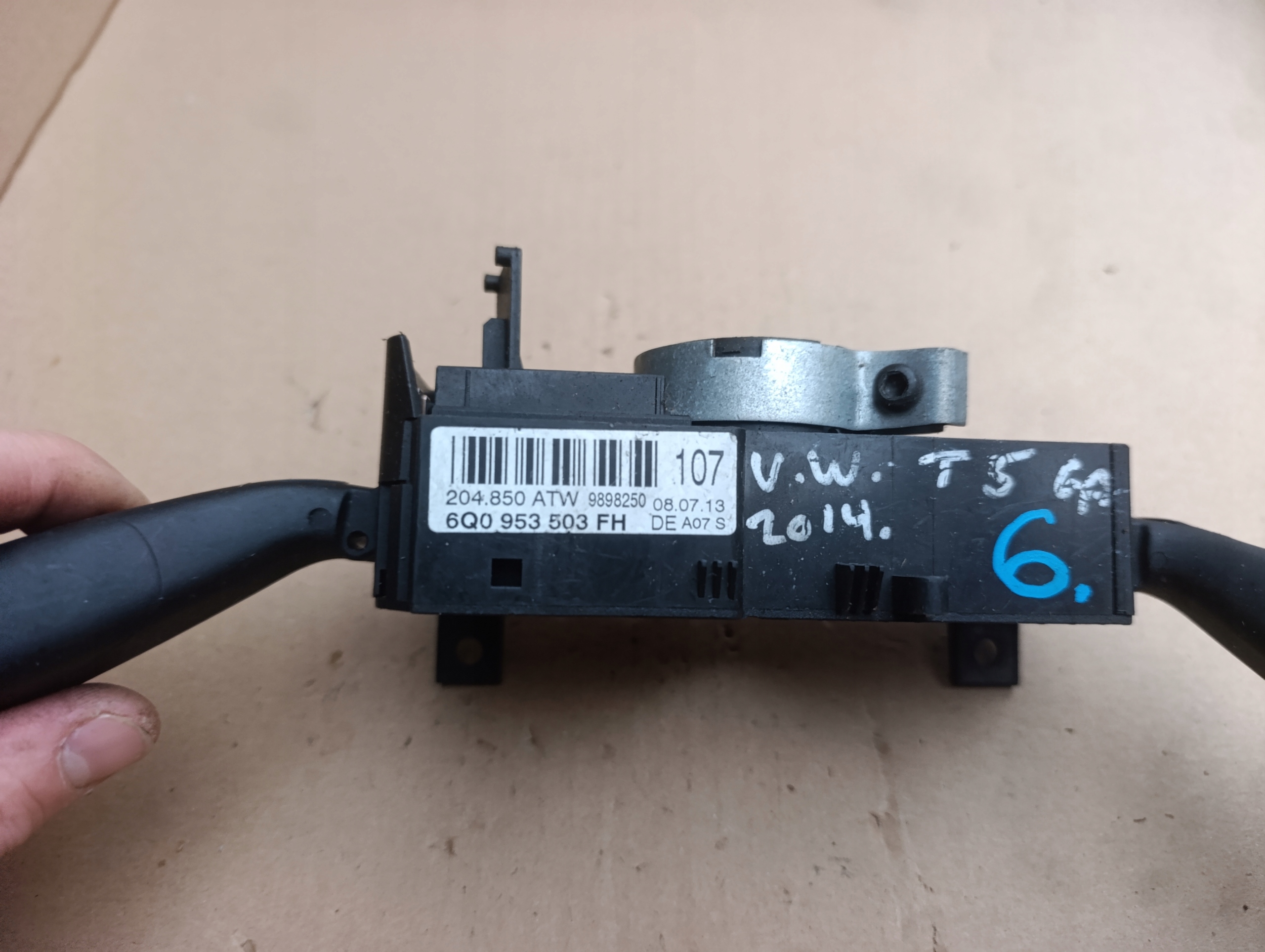 DEVIO LUCI DEVIO DEVIO LUCI TERGICRISTALLO TERGI VOLKSWAGEN VW T5 LIFT 6Q0953503FH
