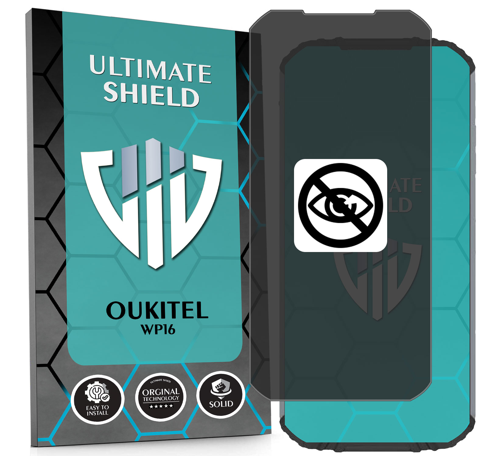 Sklo 5D Privacy Private Anti-spy Pro Oukitel WP16 Hydrogelové Matné