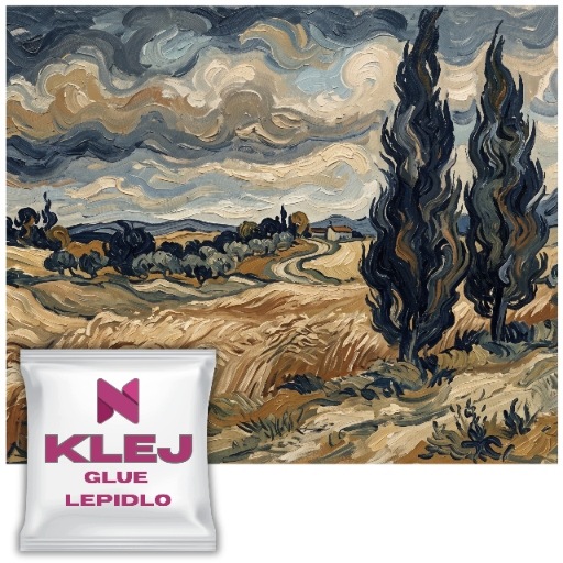 Umělecká fototapeta do ložnice Malovaná krajina obilí 260x390