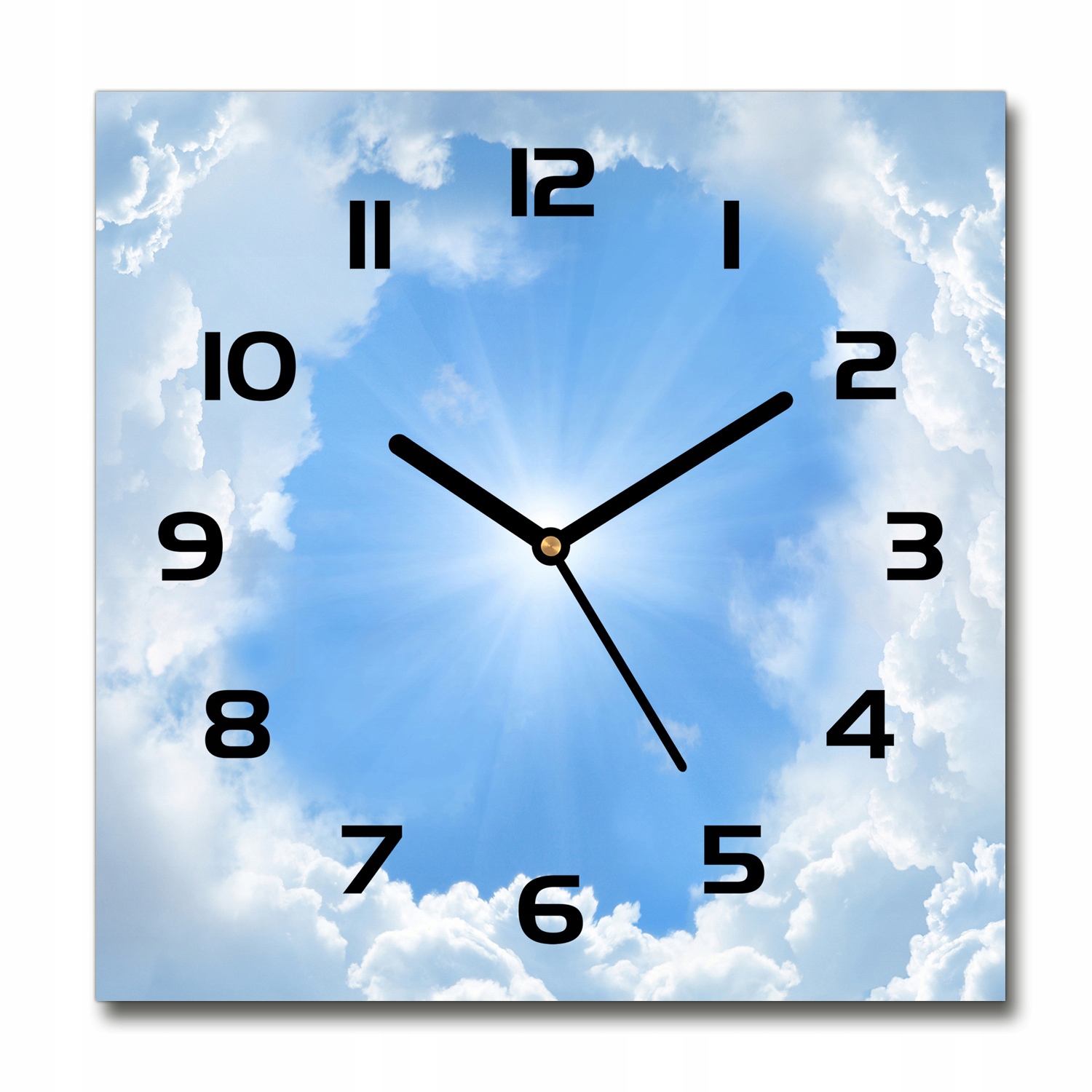 

Zegar szklany kwadratowy Chmury na niebie 30x30 cm