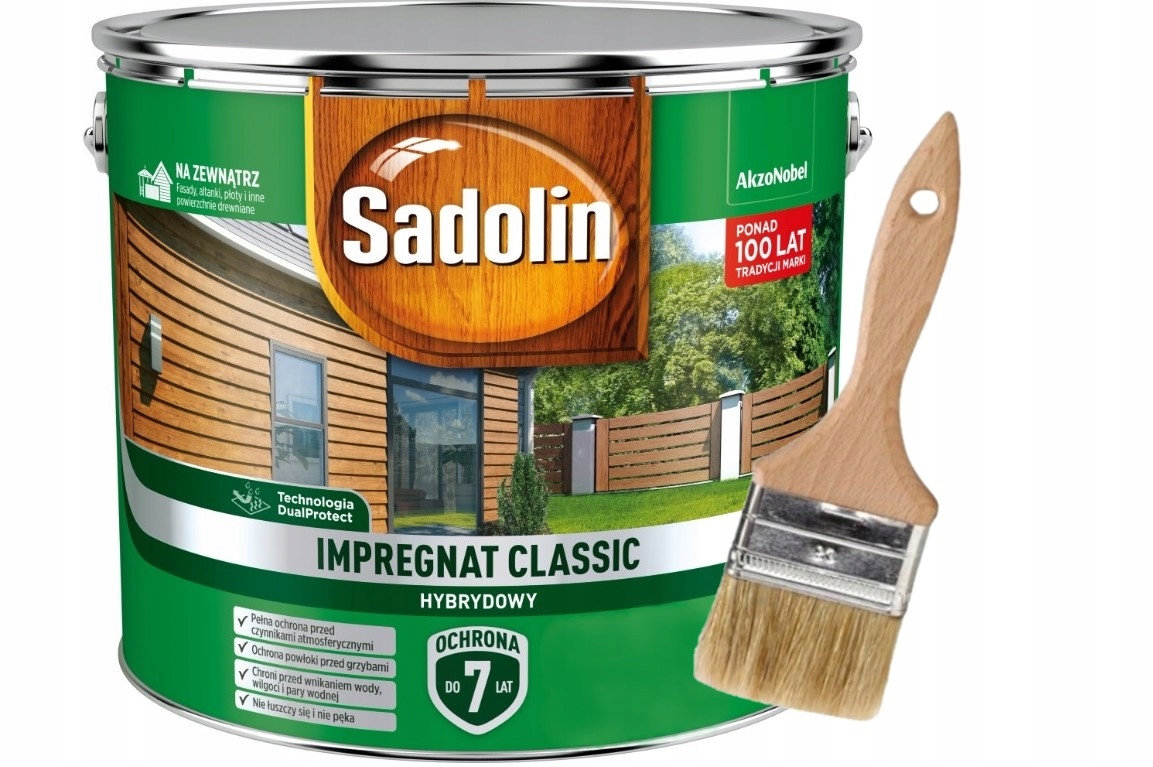 

Sadolin Classic Impregnat 9L Pędzel 50MM