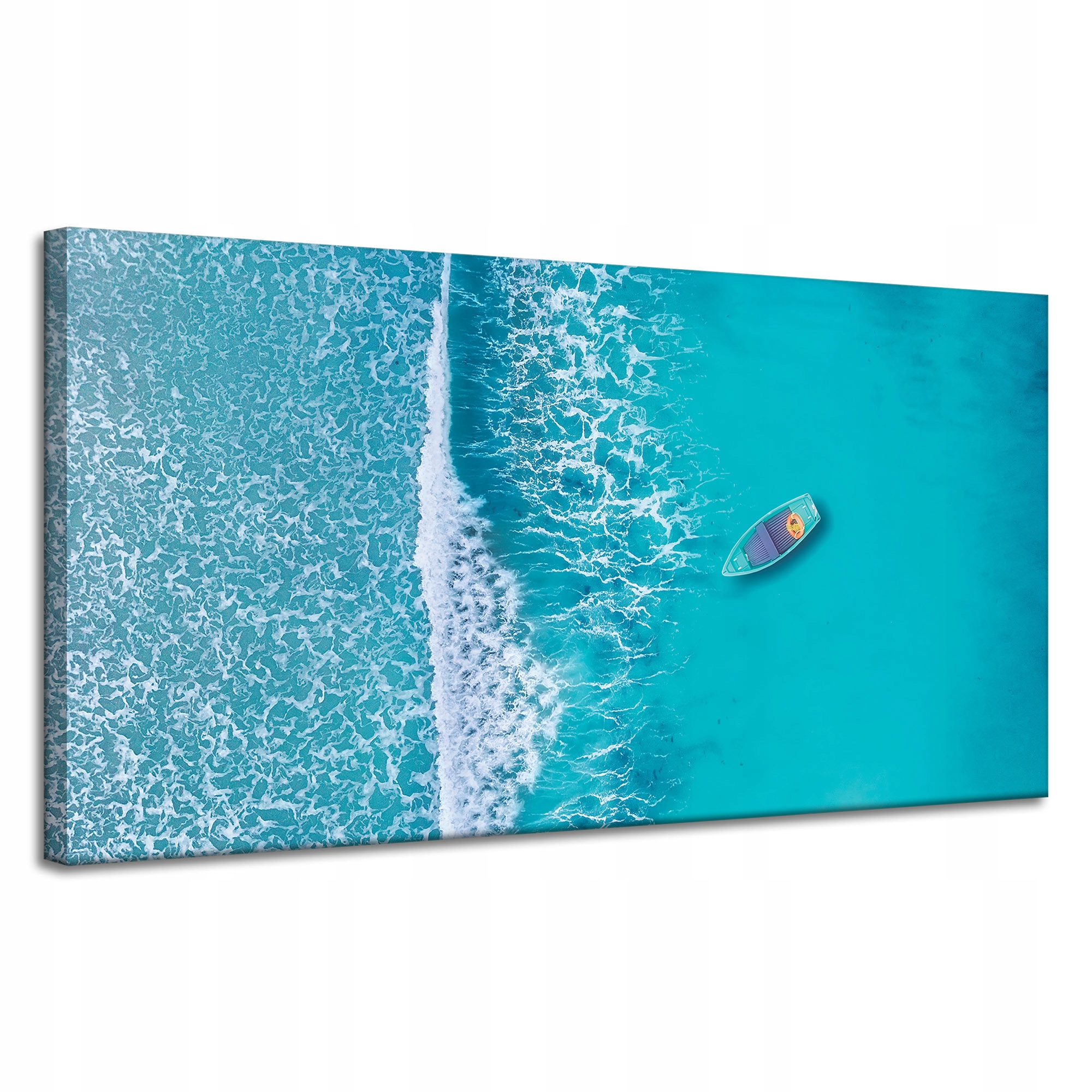 Obraz na plátně Modrá Loď uprostřed oceánu 120x60 cm