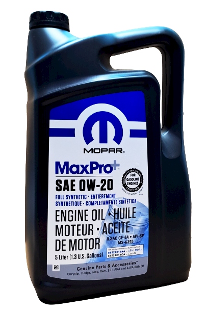 MOPAR 0W20 6L + FILTR OLEJU DO CHRYSLER PACIFICA 2017+ Model MaxPro+