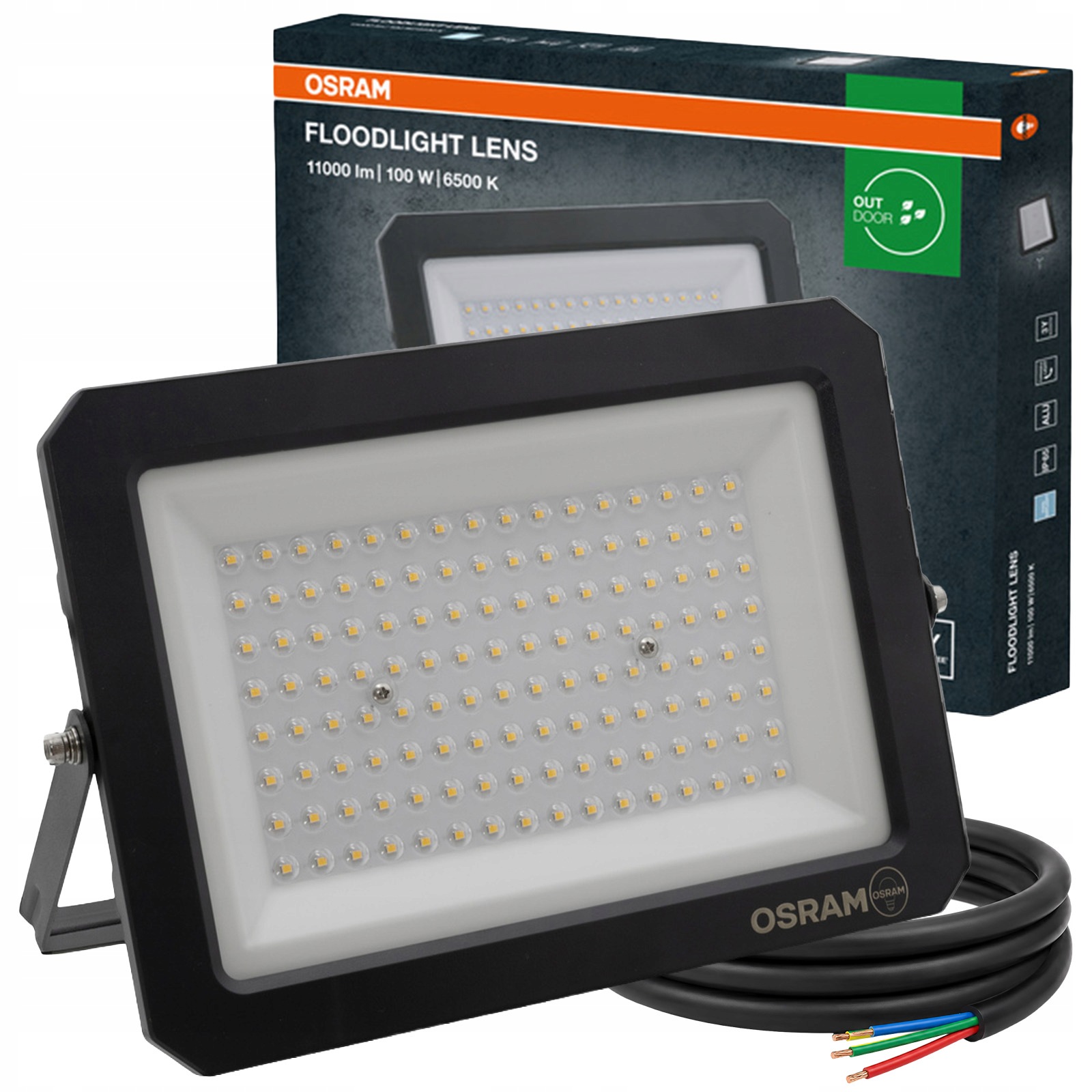 Led reflektor Halogenová lampa 100W 11000lm 6500K Studená IP65 Osram