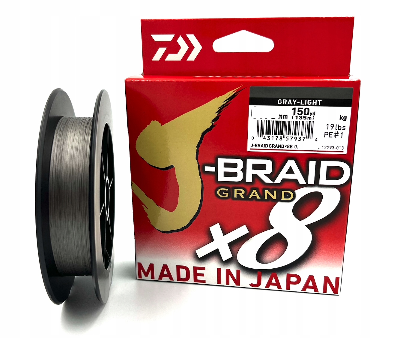 Plecionka Daiwa J-braid Grand X8 0,16MM 135M 10KG Gray