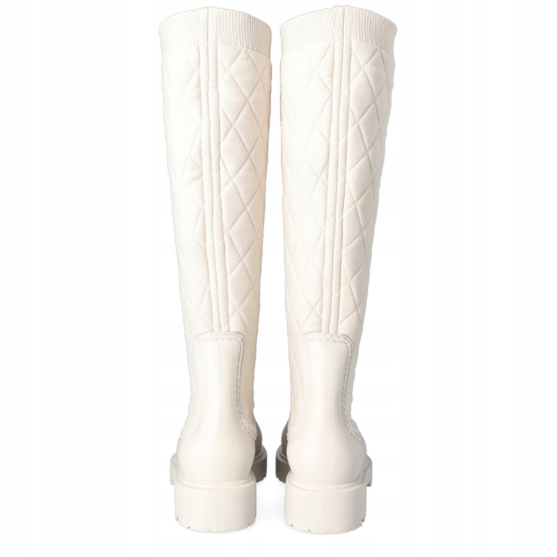 Wysokie kalosze premium - UNISA OFF WHITE 38 Ocieplenie nie