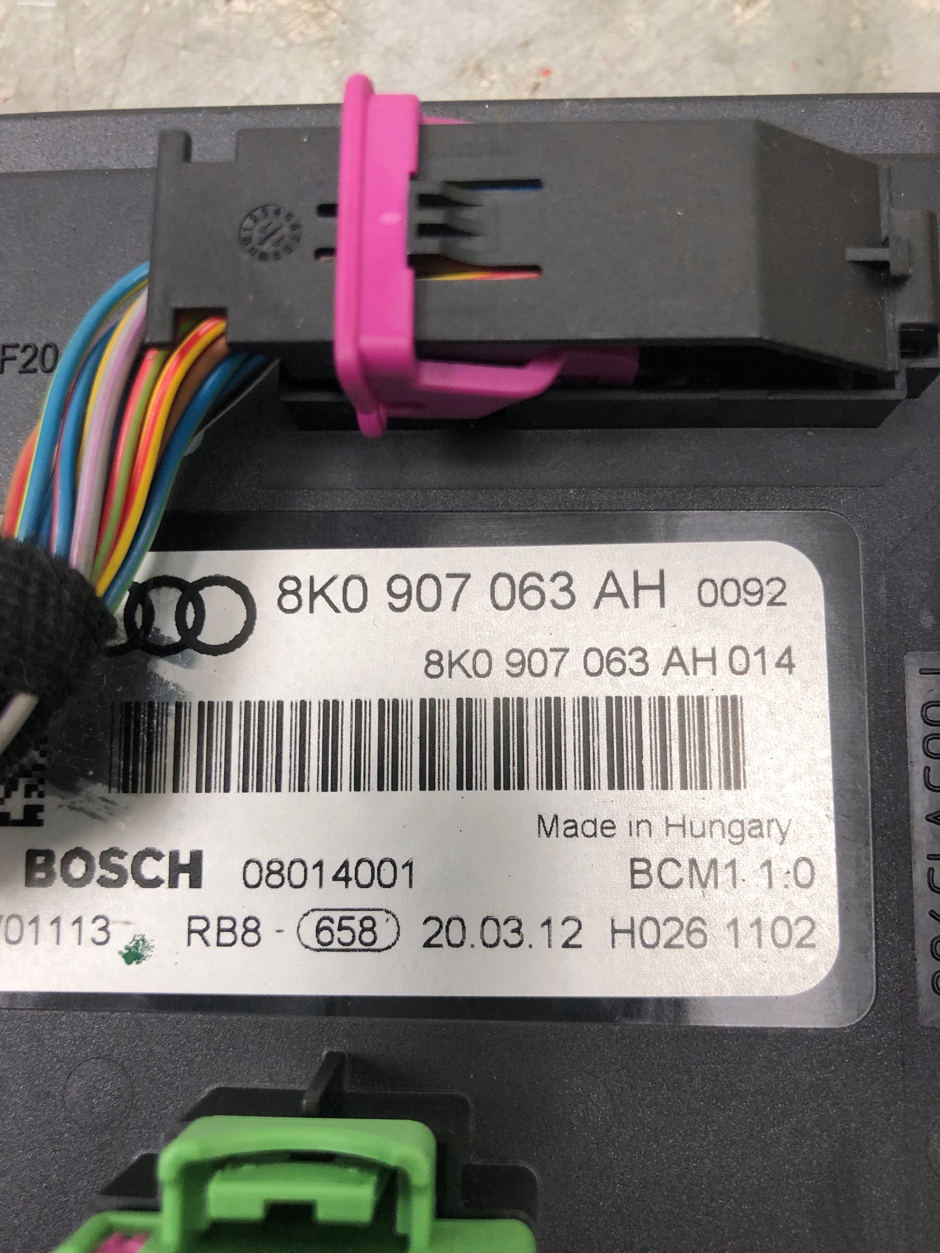 modulo Centralina KOMFORTU AUDI A4 B8 LIFT 8K0907063AH