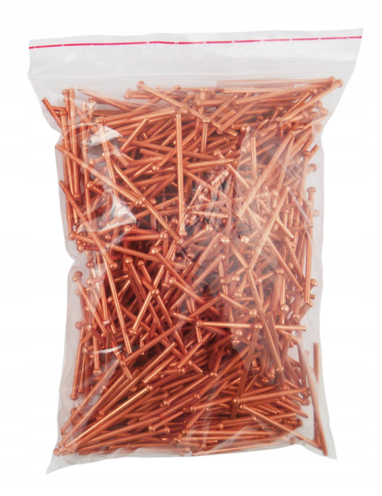 Nity miedziowane 500szt 2x50mm Gwozdzie miedziane Set Components Puller Rods