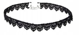 

Choker czarny Naszyjnik na szyję koronka zapięcie
