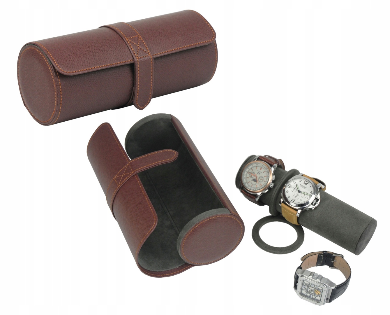 PODRÓŻNE ETUI SZKATUŁKA NA 3 ZEGARKI ROLKA EAN (GTIN) 6095508293287