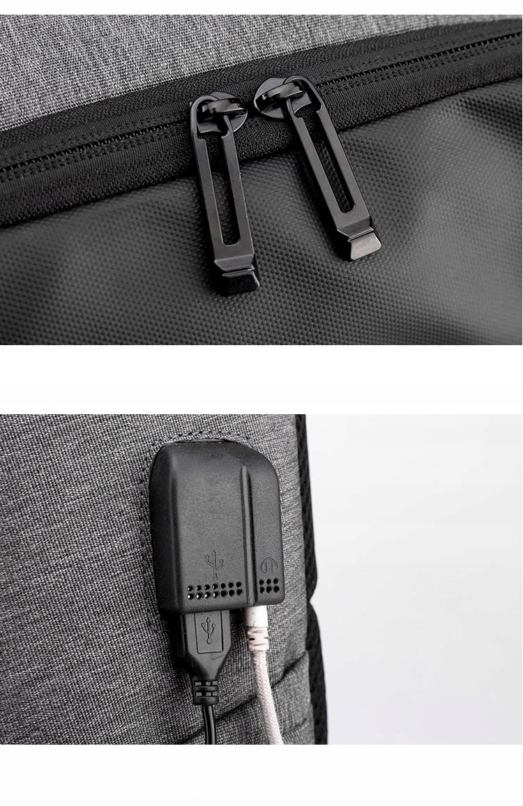 PLECAK NA LAPTOPA DO PRACY PODRÓŻNY MĘSKI USB WIELOFUNKCYJNY Wzór dominujący bez wzoru