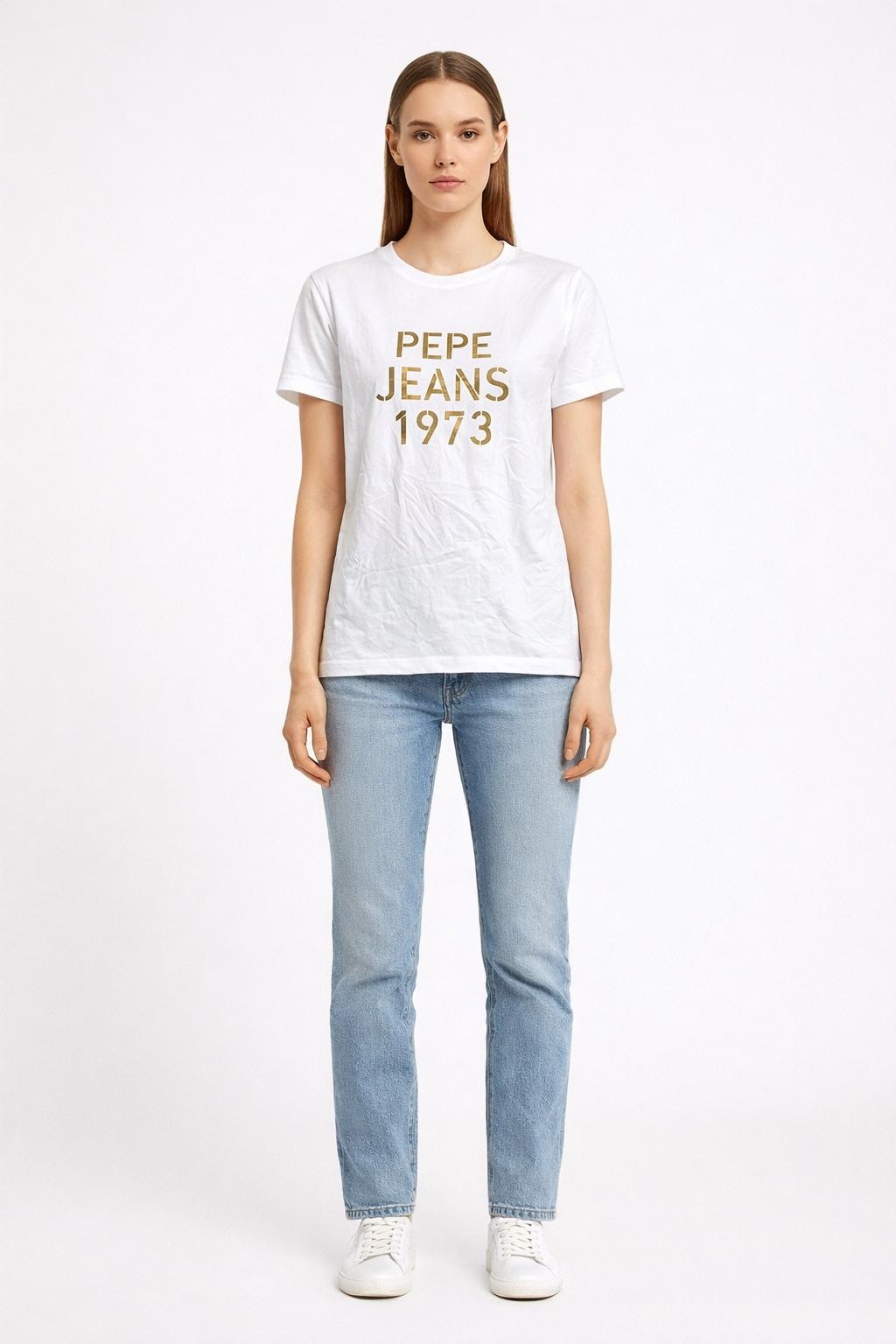 Pepe Jeans Bílé Dámské Tričko S Potiskem A Kulatým Výstřihem Xs Awa