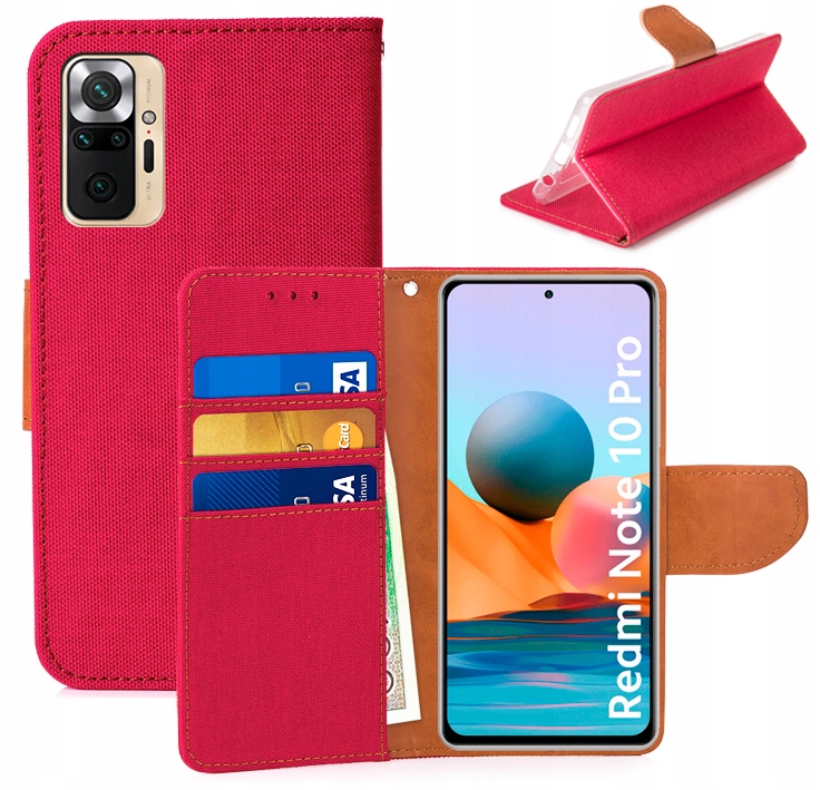 

Etui Portfel Canvas Do Xiaomi Redmi Note 10 Pro