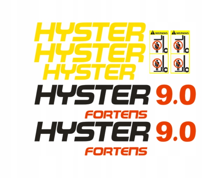 Samolepky s lepením Hyster 9.0 Fortens