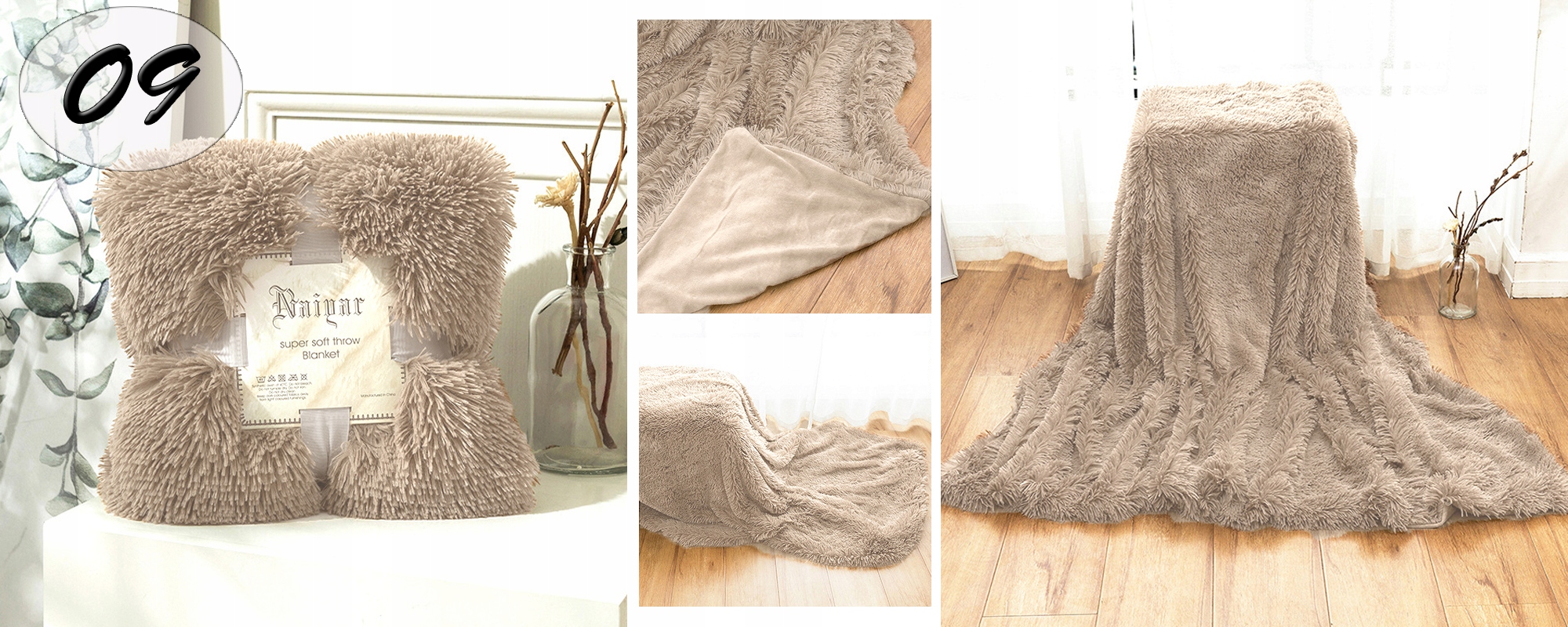 MIĘKKA NARZUTA na KANAPĘ 160X200 KOC NA ŁÓŻKO PLED Długość (cm) 200 cm