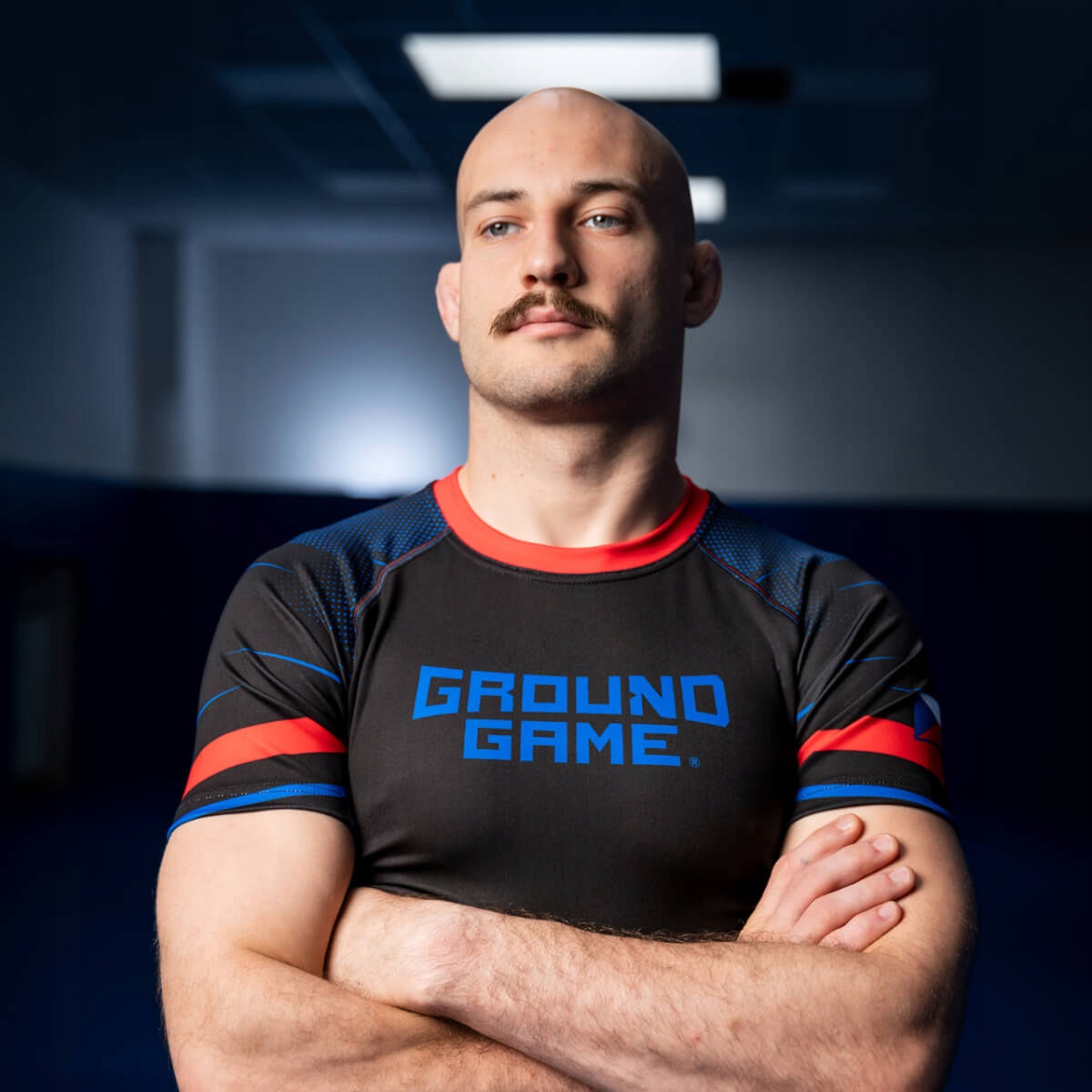 Rashguard Česká republika krátký rukáv (Černý) S Ground Game