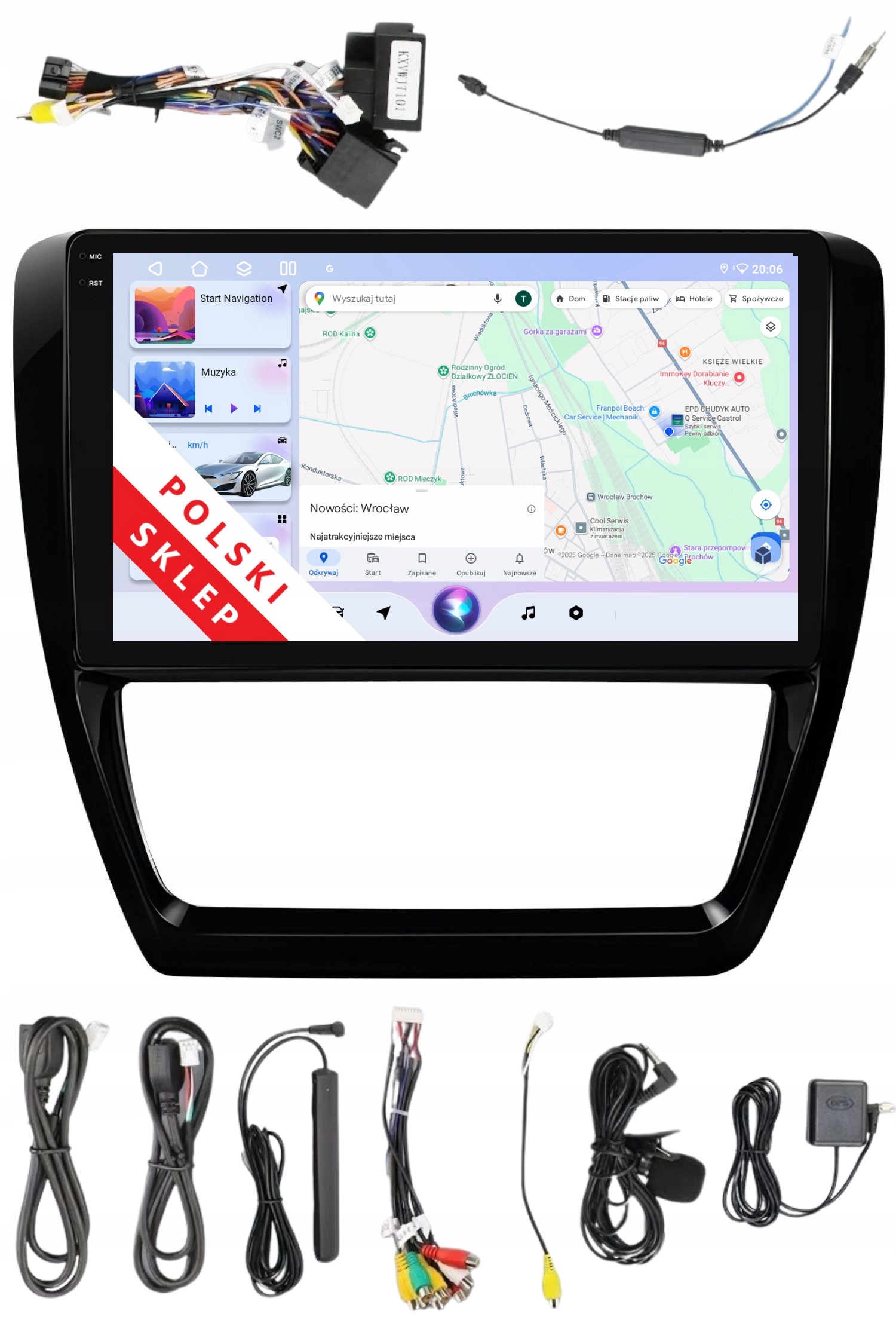2DIN Rádio Navigace Android Volkswagen Jetta 6 VI 3/32 Gb Dsp Carplay Lte