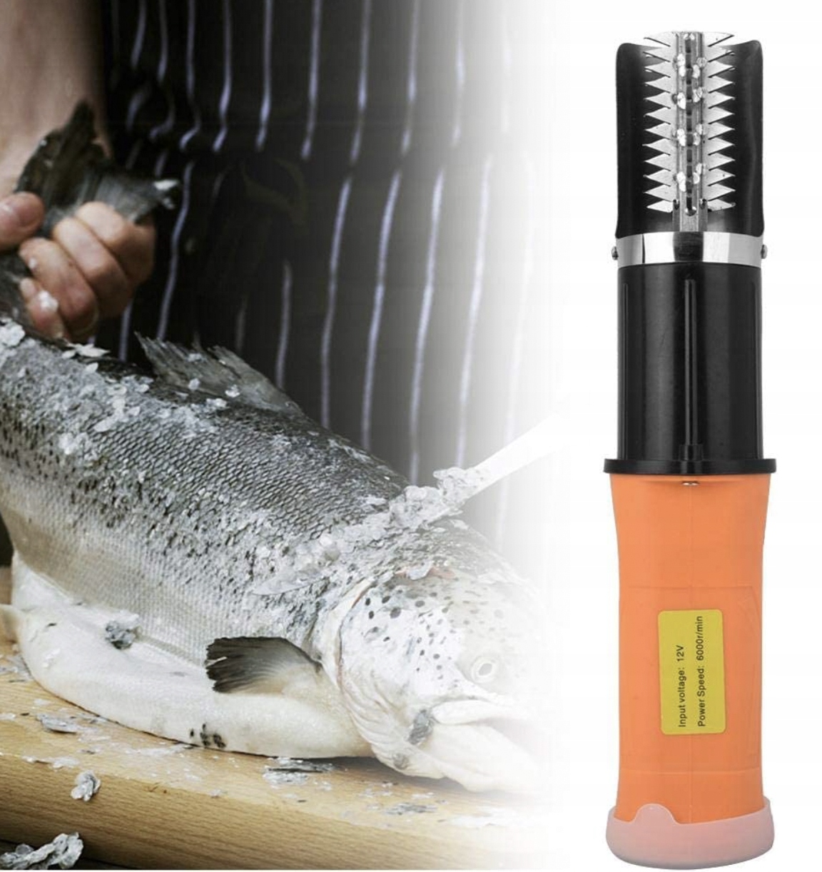 ELEKTRYCZNY SKROBAK MASZYNKA NÓŻ DO ŁUSEK RYB Stan opakowania oryginalne