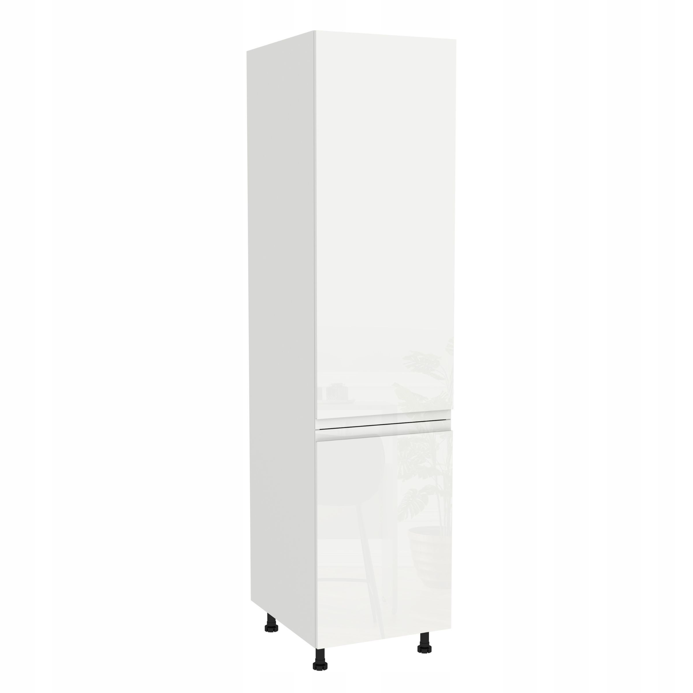 Spodní skříňka sloupek 50/197 Frezo Bílá přední strana Bezúchytková Bílá Akryl Lesk