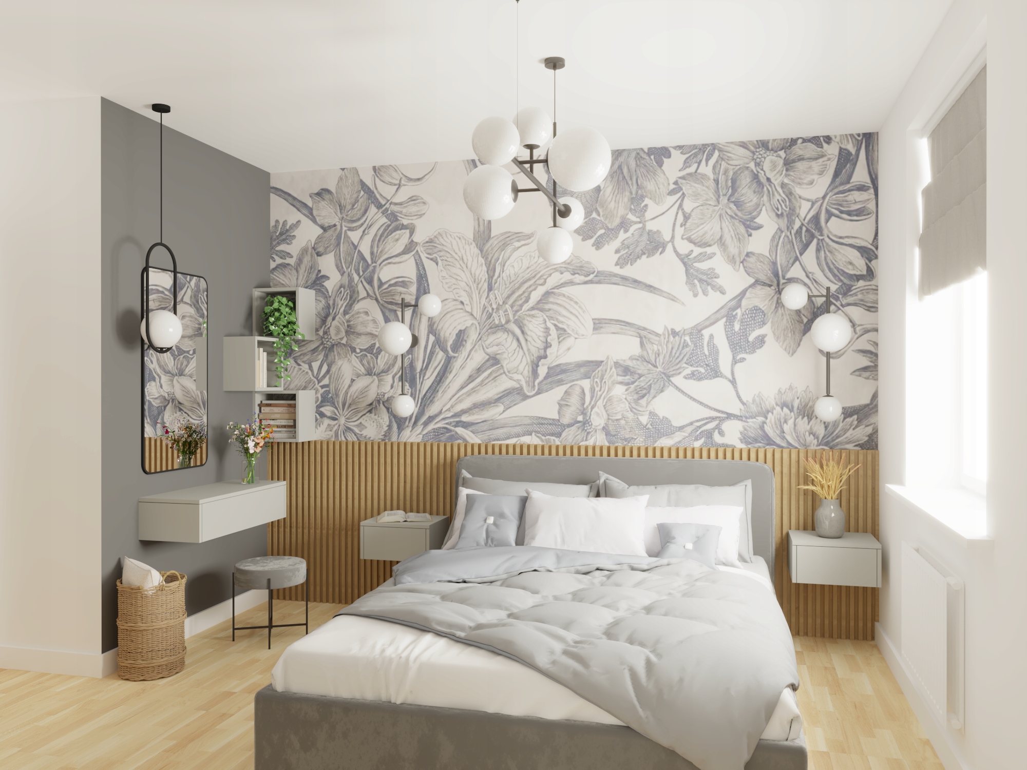 Szafka nocna MONA 40x30x15 POPIEL stolik nocny Kod producenta 06