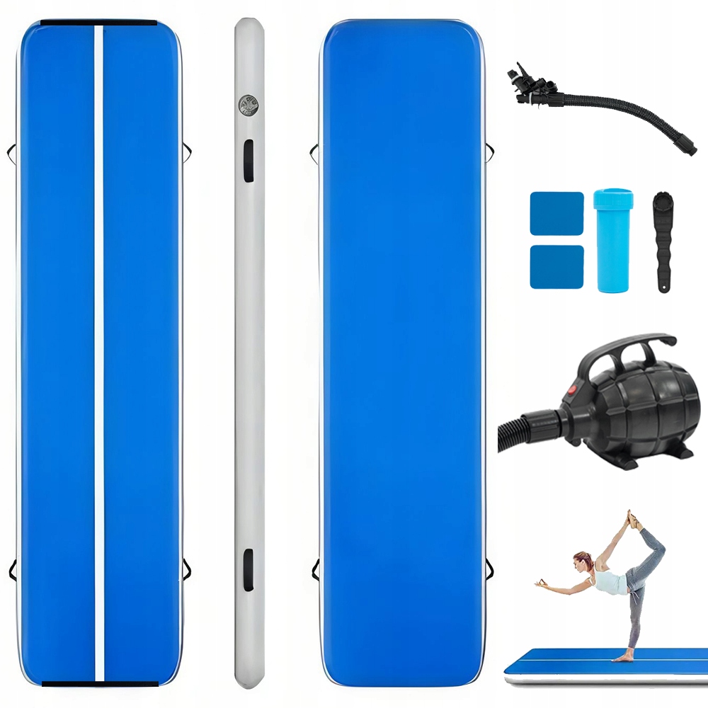 Air Track Ścieżka Akrobatyczna 8 M Materac Gimnastyczny Mata Trening Pompka