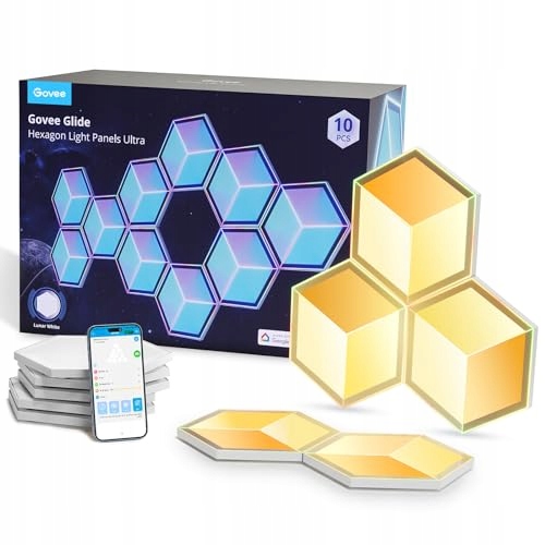 Inteligentne Panele Led Hexagon 10SZT Govee H606A Rgbic 2.4GHz Wi-Fi Bt