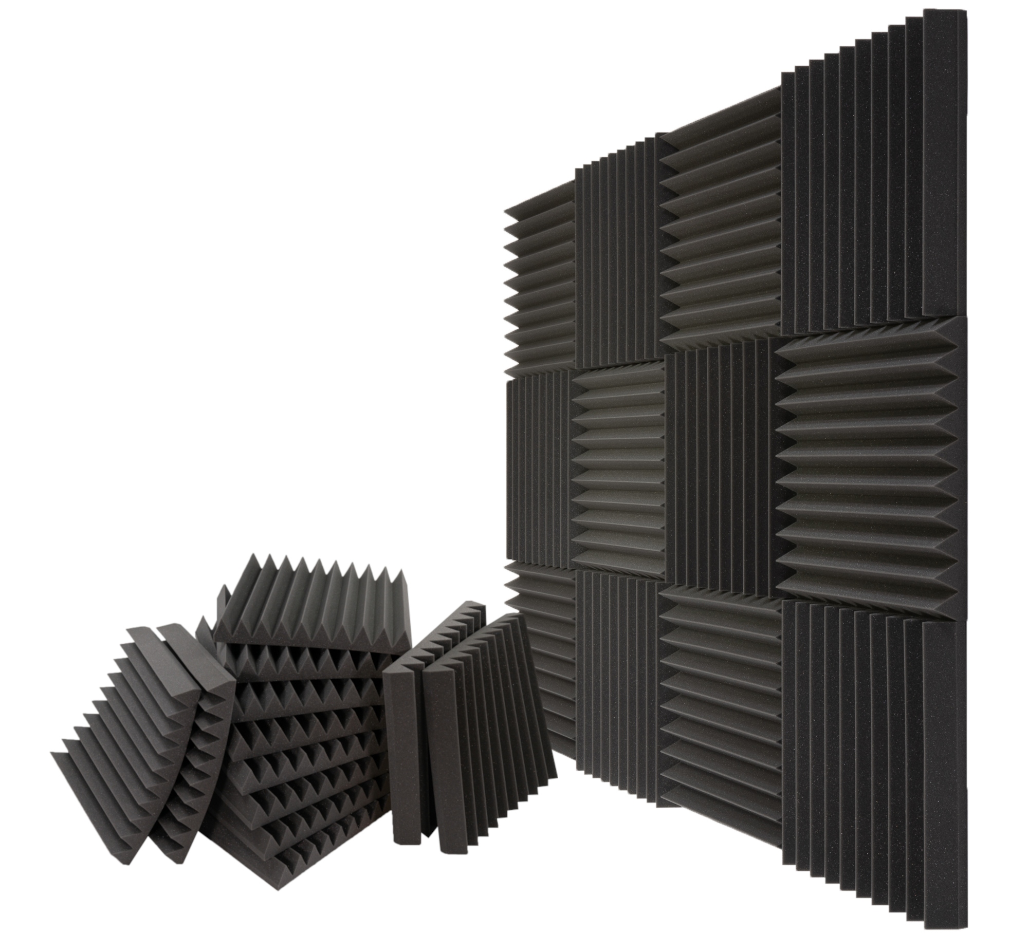 Klíny akustické panely pohlcující zvuk Set gr. 7 cm pěna 12 Ks