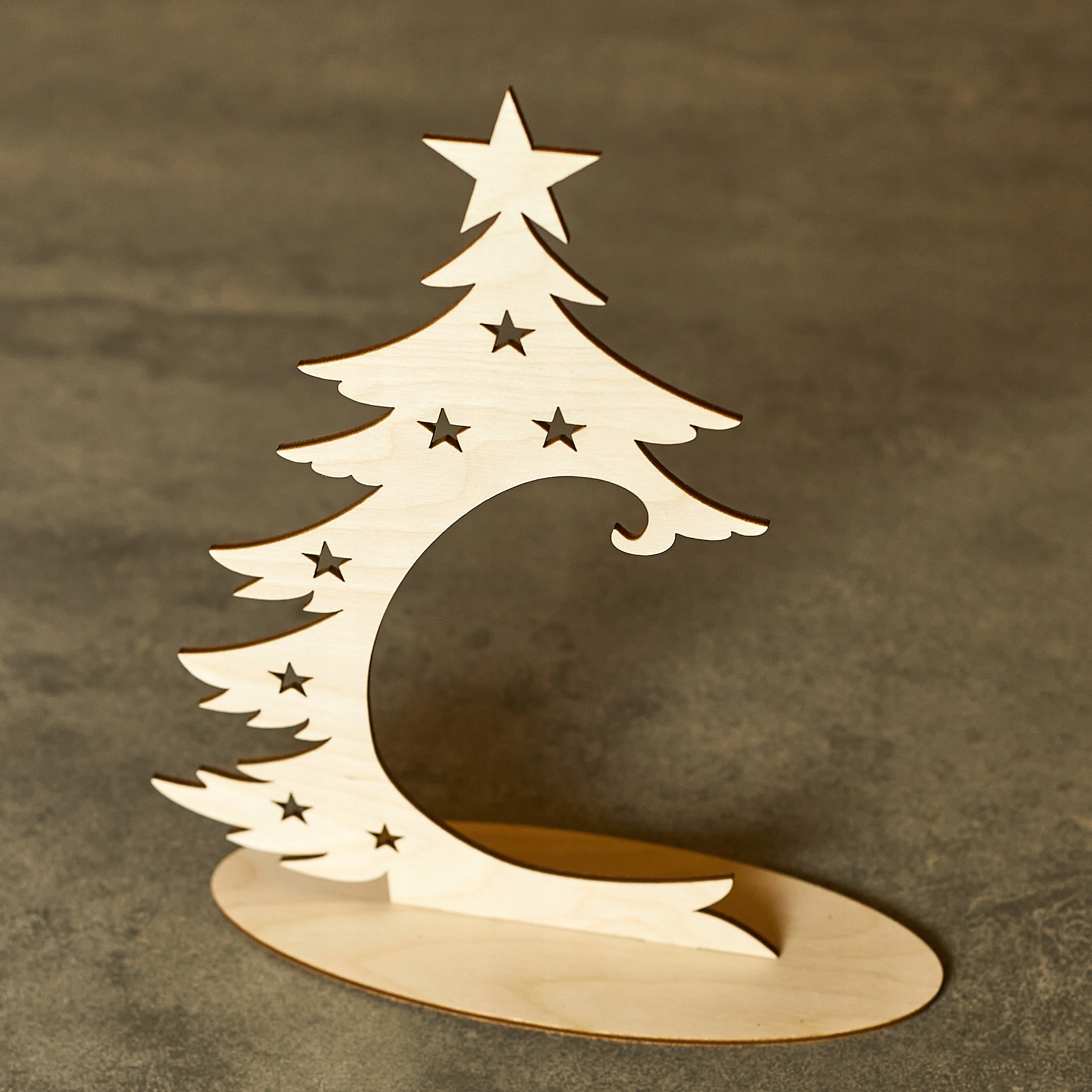 STOJAK NA BOMBKE CHOINKA Z GWIAZDĄ GWIAZDKĄ PROSTY DEKORACJA ŚWIĄTECZNA Marka Techrebal