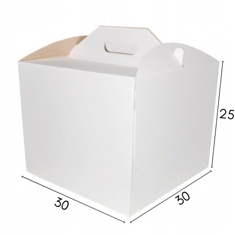

Opakowanie Karton Pudełko Na Tort 30x30x25 Biały