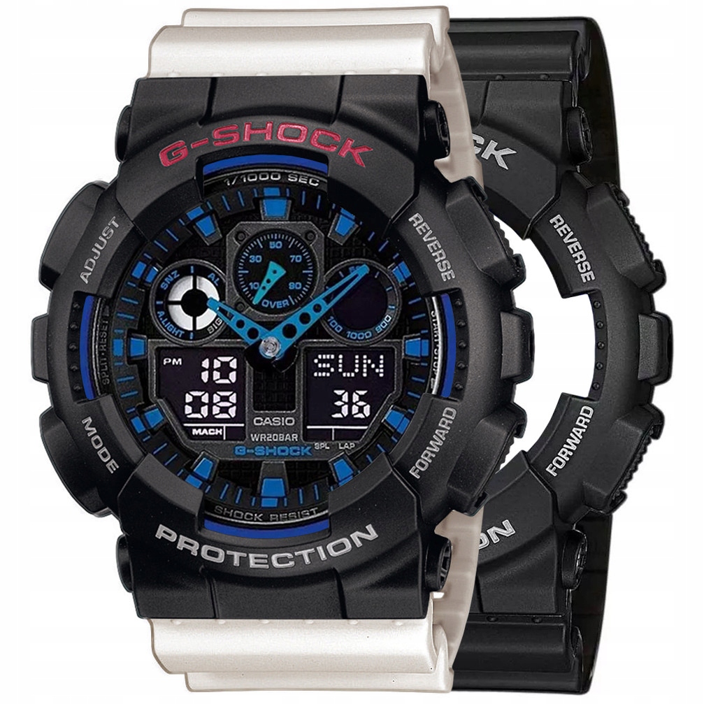 Sada G-shock GA-100-1A2ER Černá Bílá