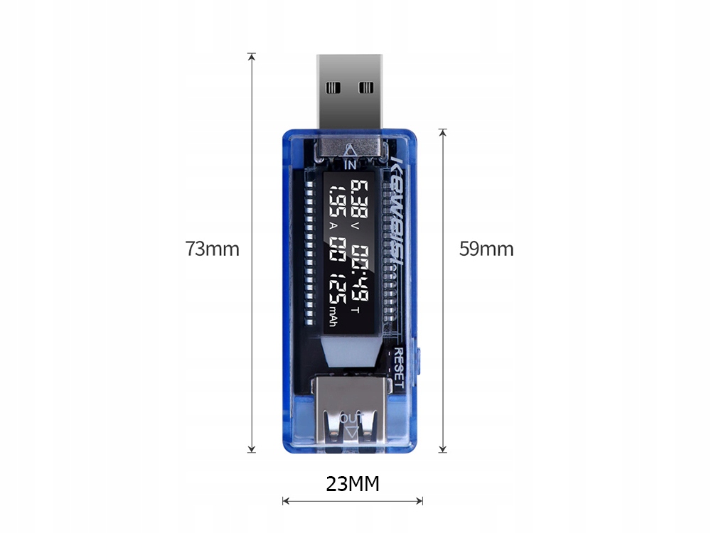 MIERNIK WOLTOMIERZ USB AMPEROMIERZ TESTER NAPIĘCIA EAN (GTIN) 5907451342787