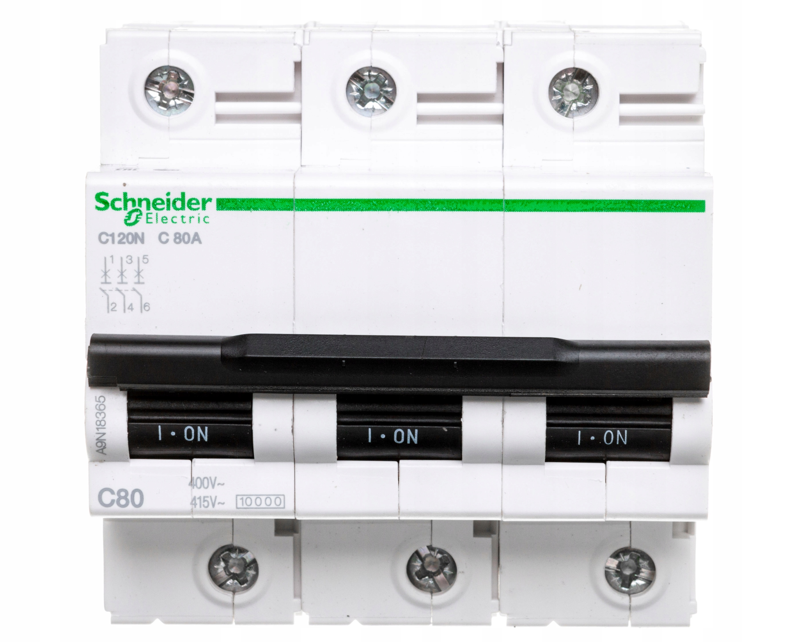 Nadproudový spínač Schneider Electric 400 V 3P C80A A9N18365