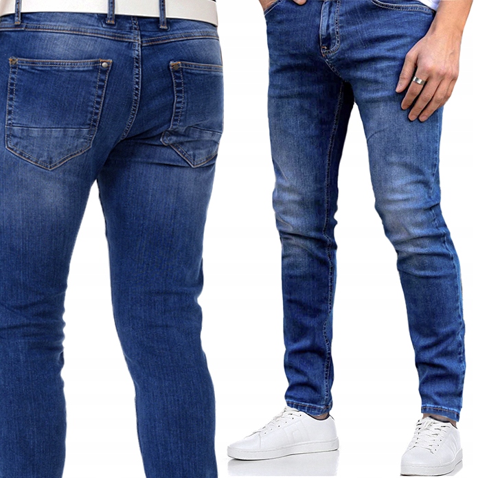 Kalhoty Cipo Baxx Džíny Klasického Střihu s Efektem Opotřebení, Elastické