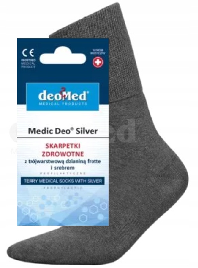 

Skarpetki ze srebrem Medic Deo Silver 41-43 Szary